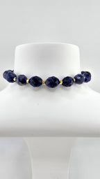 Bracelet en Lapis-Lazuli ovale facetté
