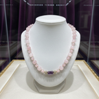 Collier en quartz rose