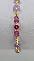 Bracelet en Améthyste, Topaze et Rubis