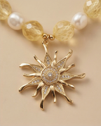 Collier Soleil de Printemps en Citrine