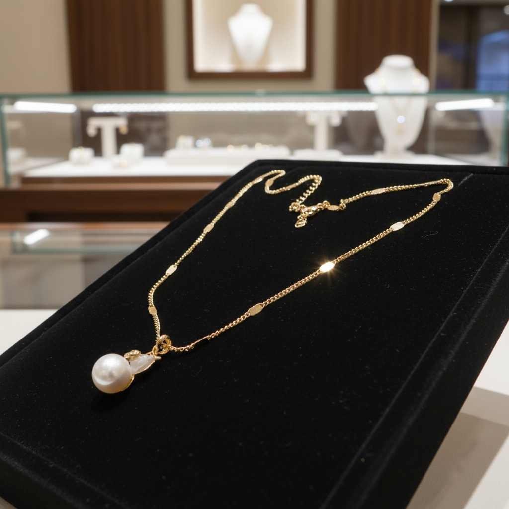 Perle de culture blanche et oiseau en nacre