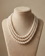Trilogie élégante - collier en perles de culture
