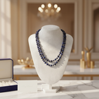 Collier double rangs en Lapis-lazuli et plaqué or