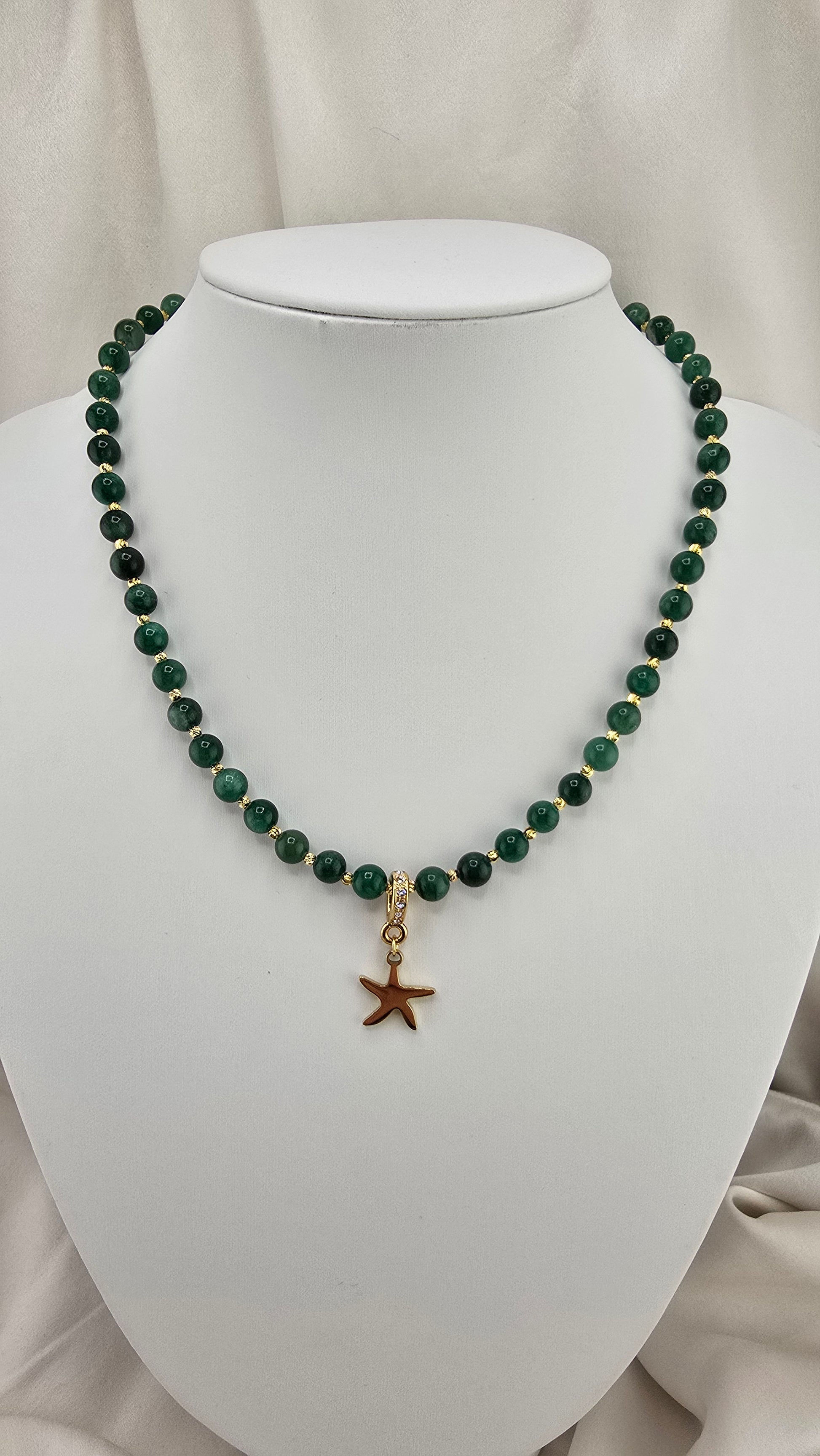 Collier en Quartz Emeraude