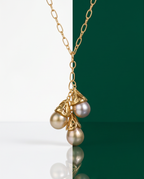 Collier exceptionnel en plaqué or 24k et perles prestigieuses