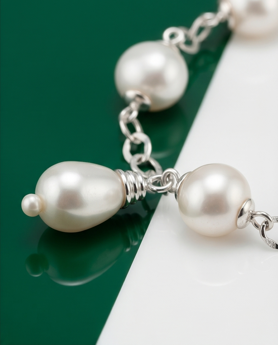 Bracelet argent et perles de culture