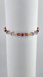 Bracelet en Améthyste, Topaze et Rubis
