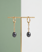 Boucles d’oreilles pendantes en plaqué or