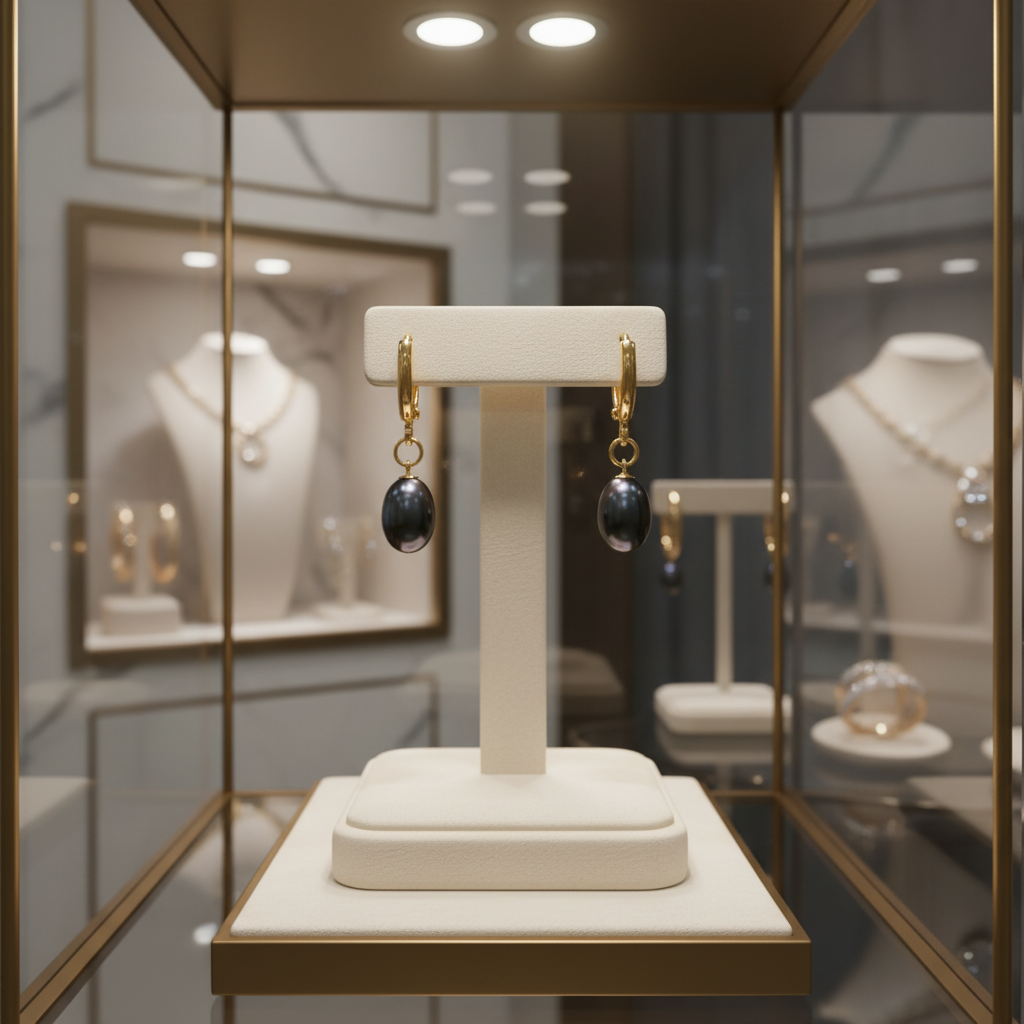 Boucles d oreilles en plaqué or 24k