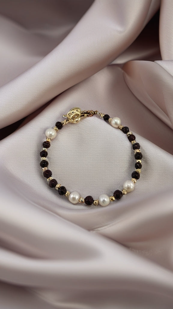 Bracelet en grenat et vermeil