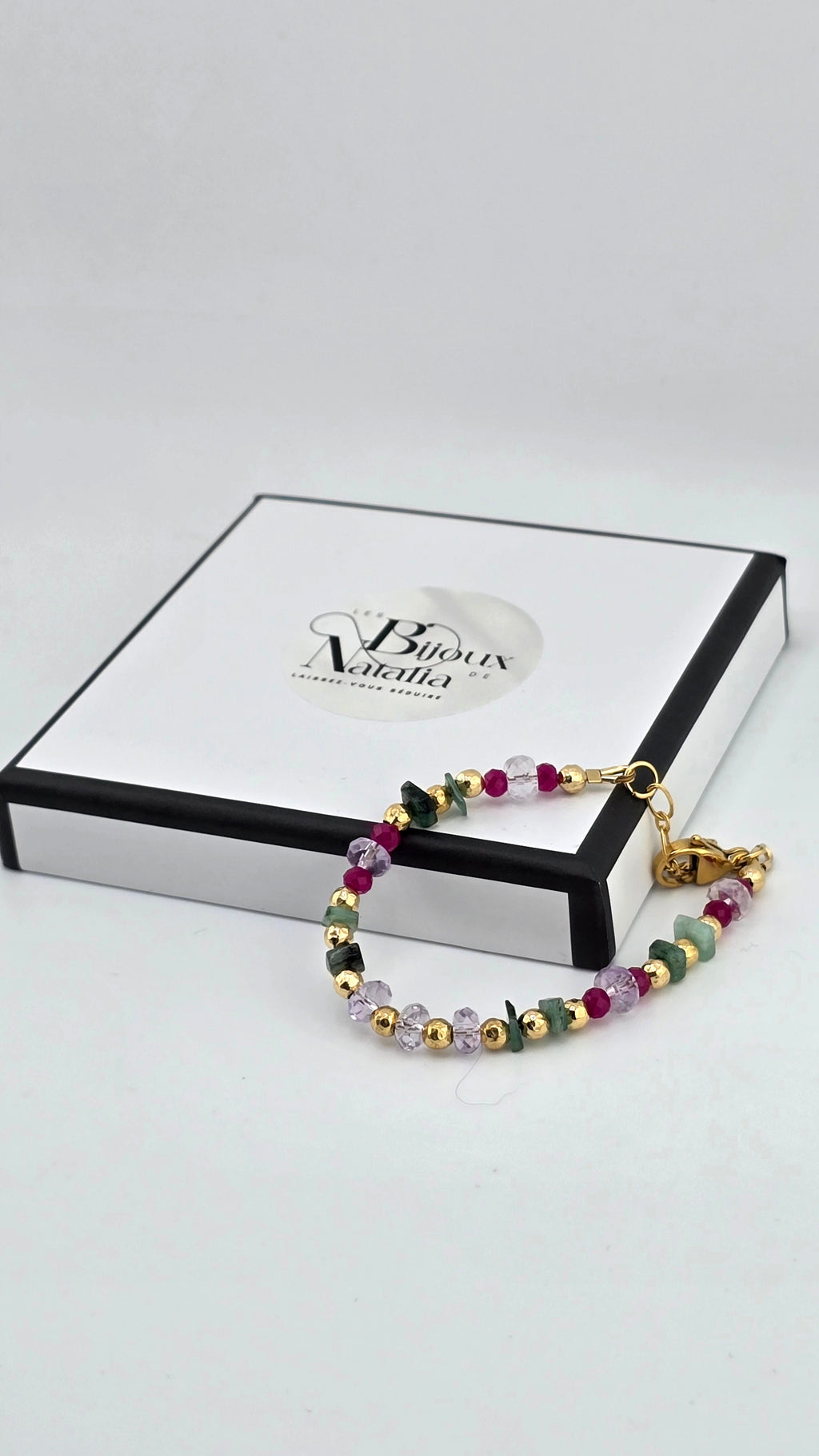 Bracelet en pierres fines et vermeil