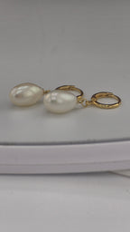 Boucles d’oreilles en vermeil et perles de culture blanche