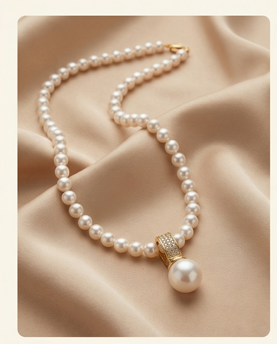 Éclat libre - collier en perles de culture