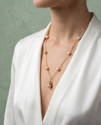 Mademoiselle - perles de culture saumon