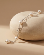 Bracelet argent et perles de culture
