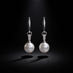 Boucles d’oreilles en strass et perles de culture