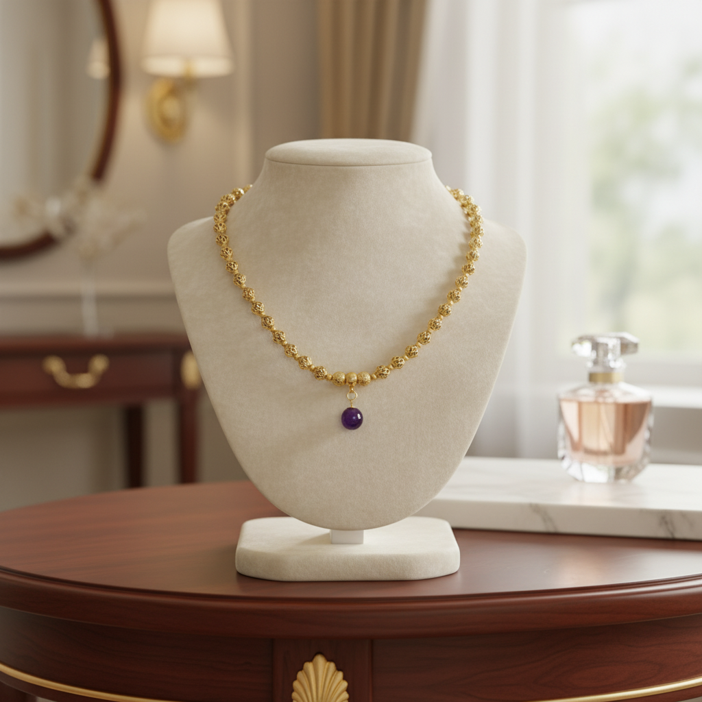 Collier avec pendentif en Améthyste