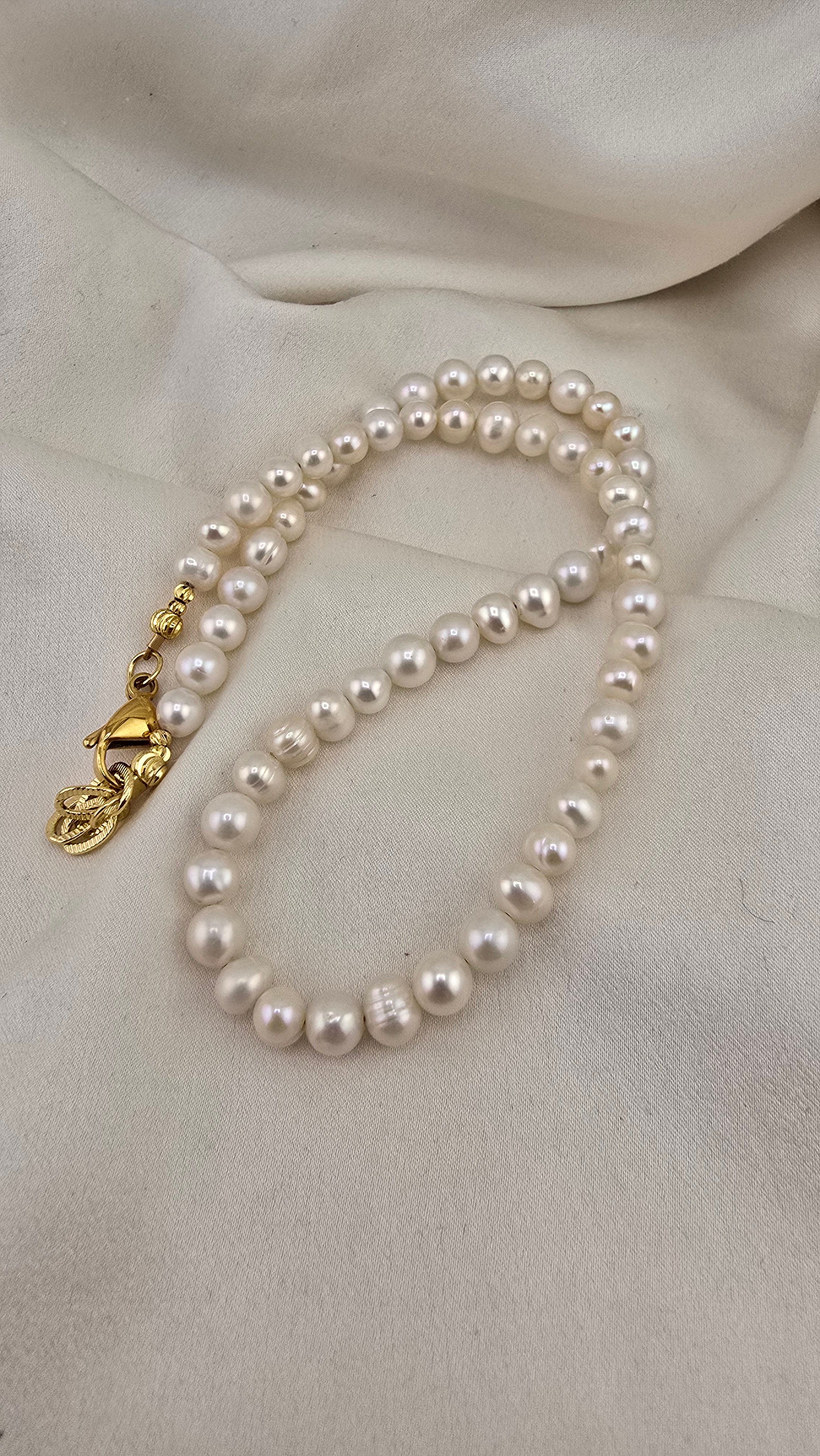 Collier de perles de culture irrégulières