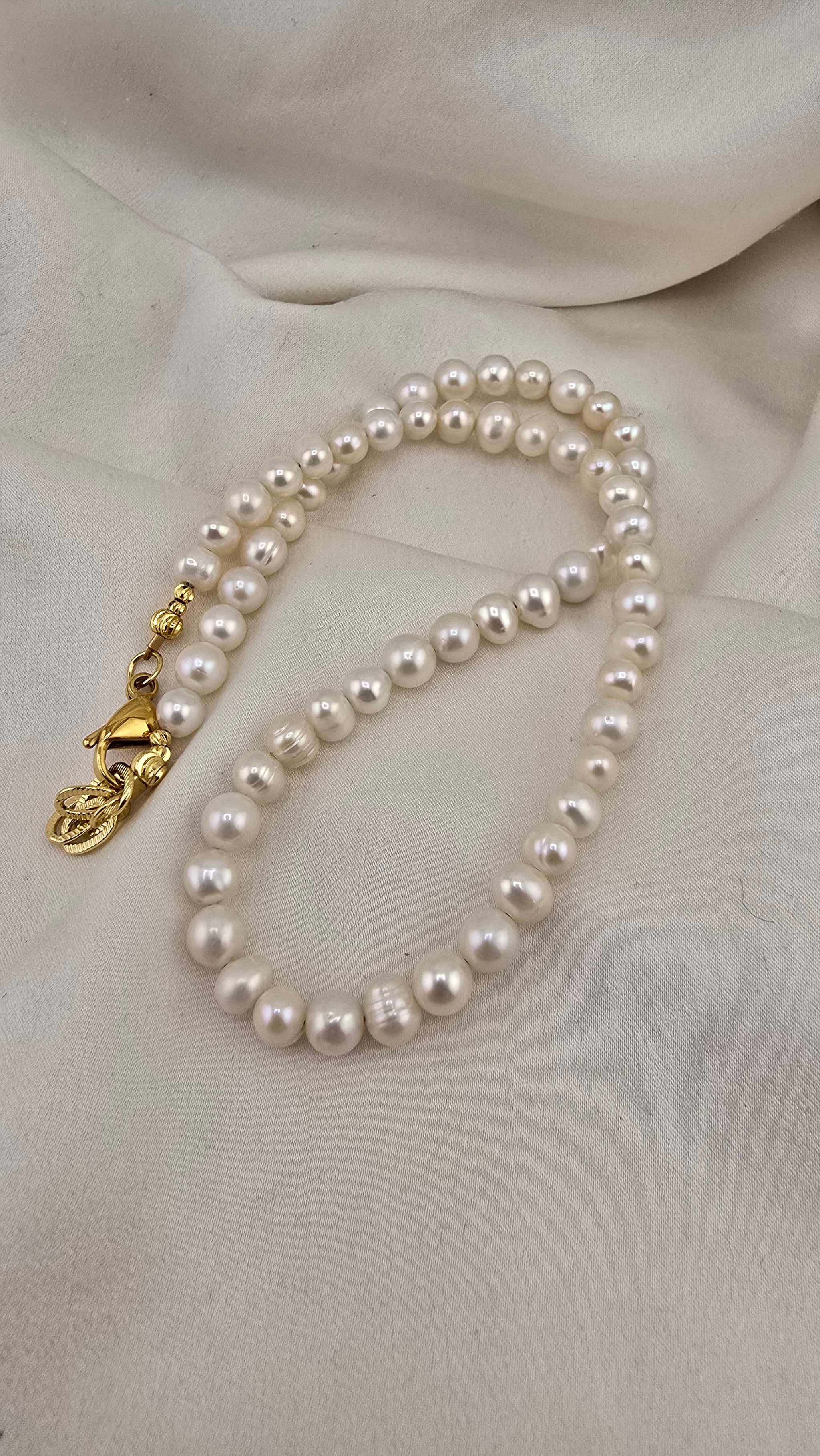 Collier de perles de culture irrégulières