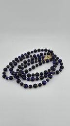 Collier double rangs en Lapis-lazuli et plaqué or