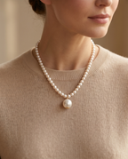 Reflet d'éternité- collier en perles de culture
