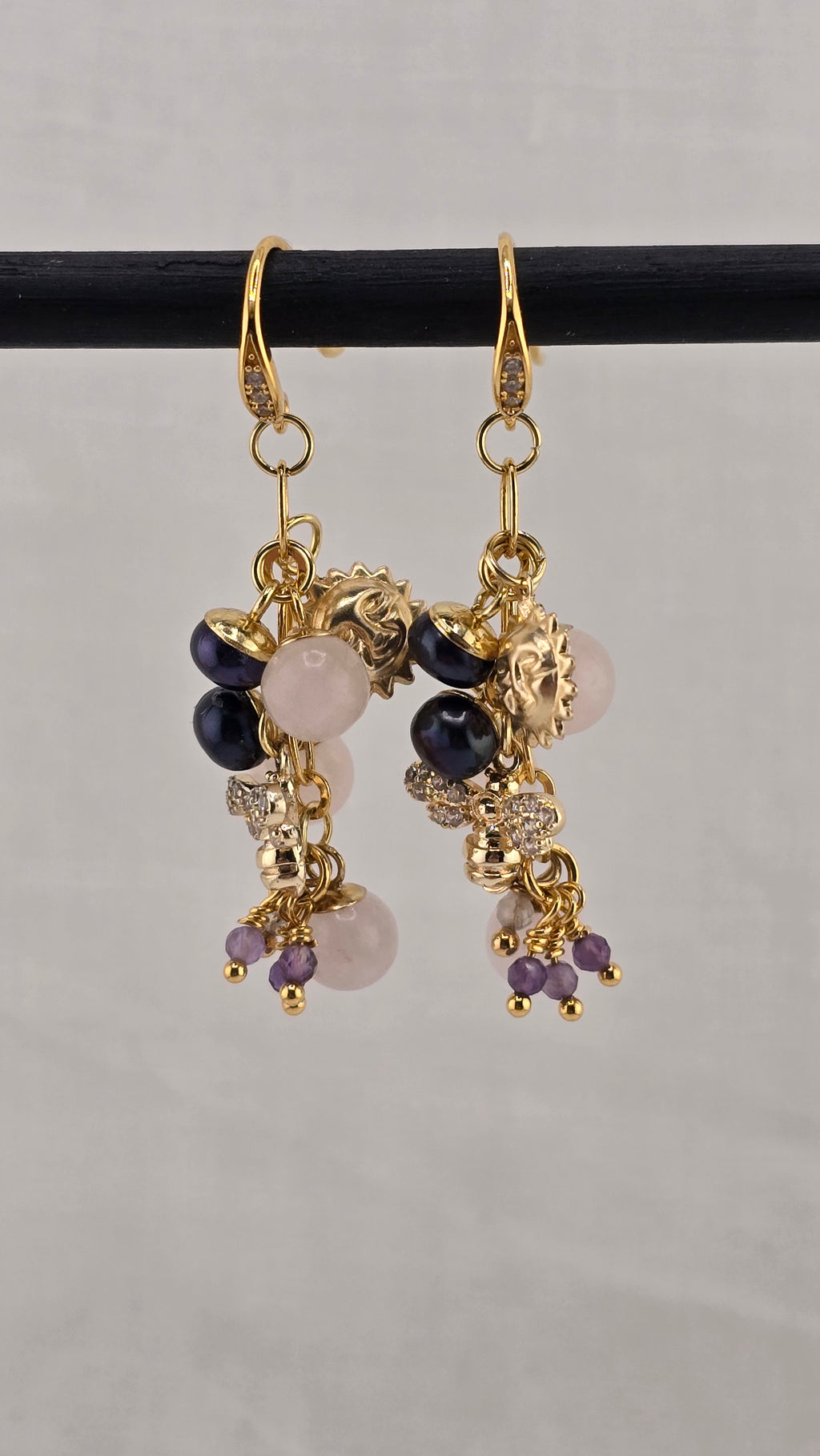 Boucles d 'oreilles en plaqué or 24k