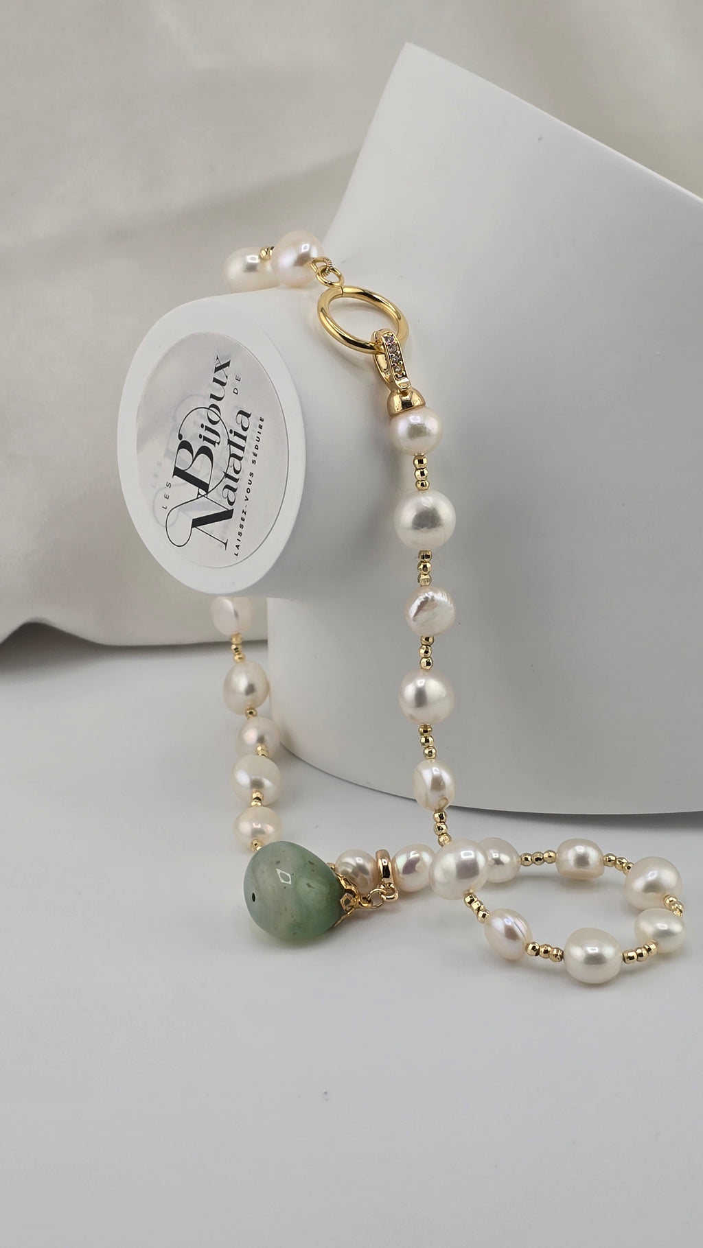 Collier d 'exception en perles de culture et perles en vermeil