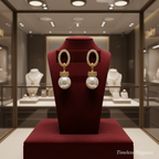 Boucles d oreilles en plaqué or 18K et strass