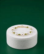 bracelet en plaqué or et perles de culture blanches baroques - vue 7