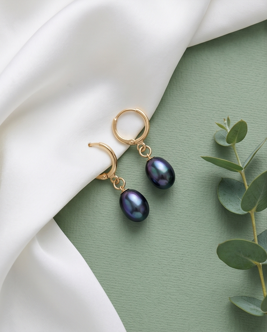 Boucles d oreilles en plaqué or 24k