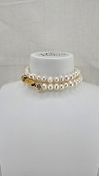 Collier en perles de culture irregulieres