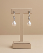 Boucles d’oreilles en strass et perles de culture