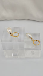 Boucles d’oreilles en vermeil et perles de culture blanche