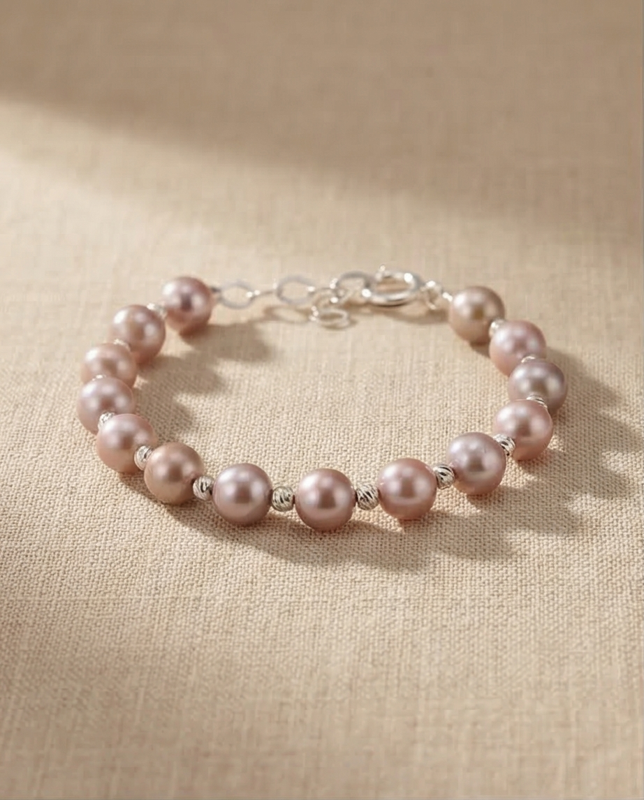 Souffle de Lilas -bracelet en perles de culture