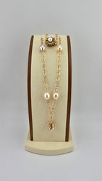 Collier chaine avec perles de culture