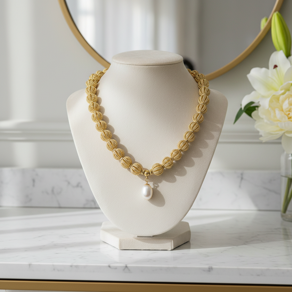 Collier en perles étincelantes