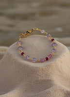 Bracelet en Améthyste, Topaze et Rubis