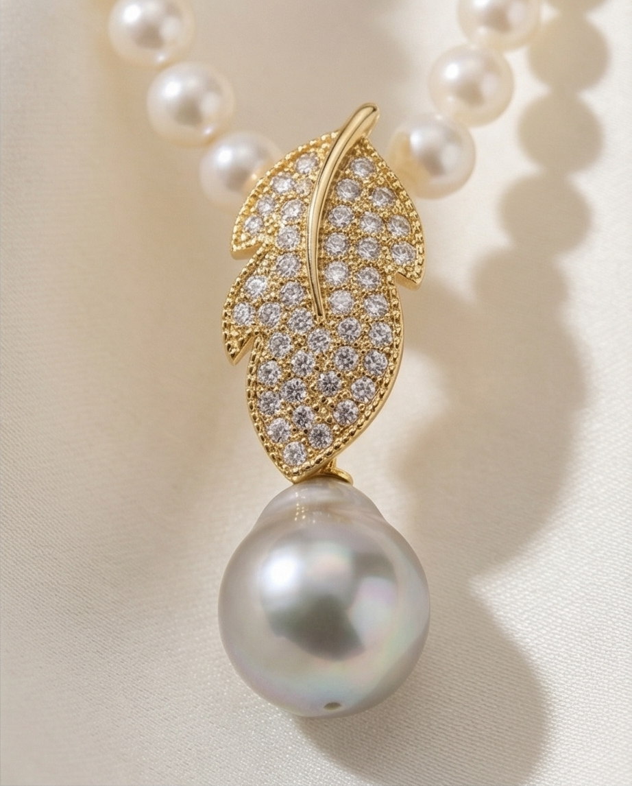 Lumière nacrée- collier en perles de culture