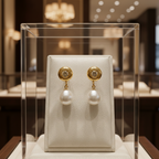 Boucles d’oreilles clous avec zircon