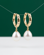 Boucles d’oreilles dormeuses avec perles de culture