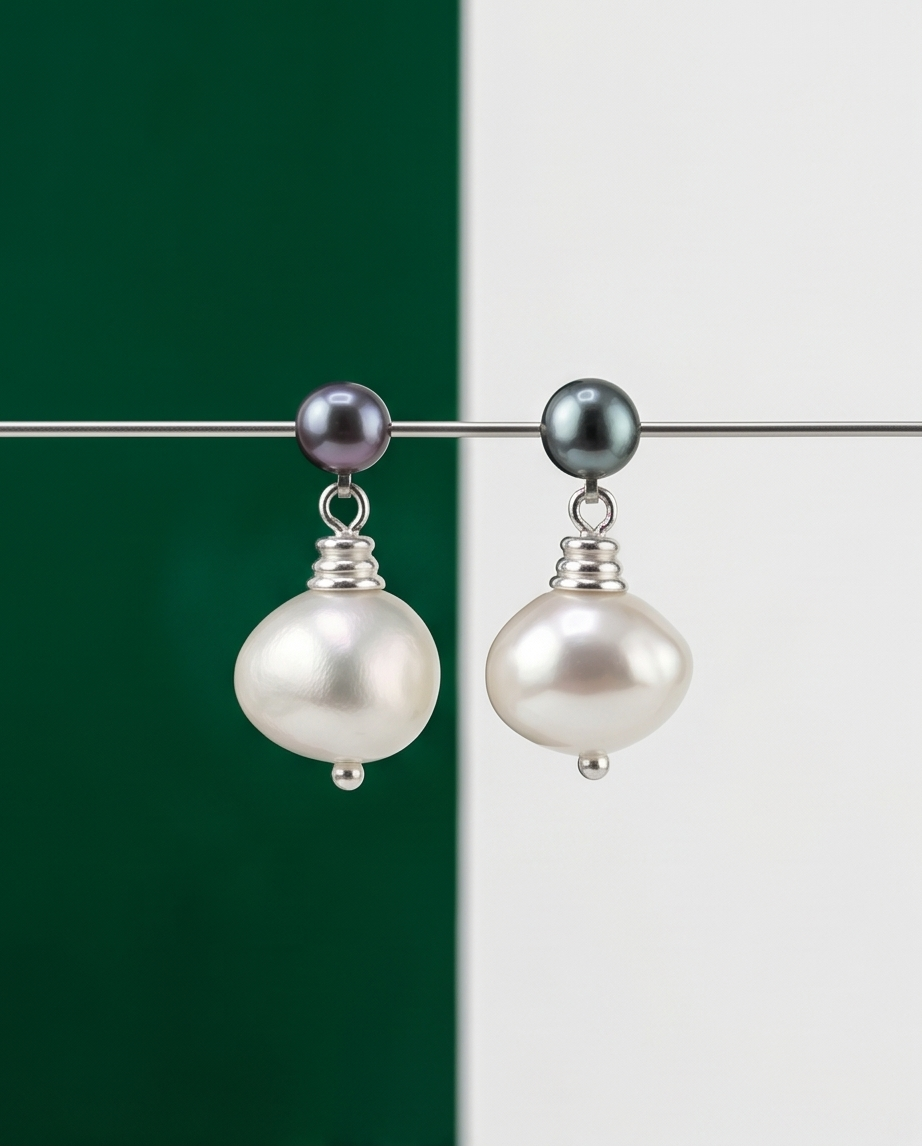 Douceur d'origine - boucles d'oreilles avec perles baroques