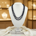 Collier double rangs en Lapis-lazuli et plaqué or