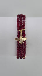 Bracelet en cristal rouge