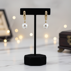 Boucles d’oreilles dormeuses avec perles de culture