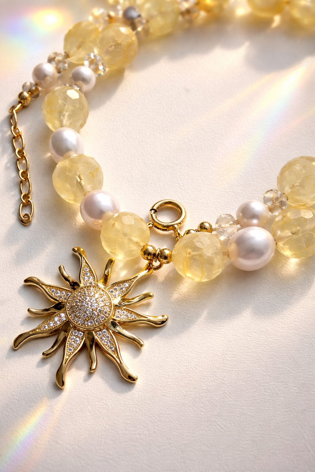 Collier Soleil de Printemps en Citrine