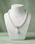 collier en argent 925 avec perles de culture blanches rondes - vue 5