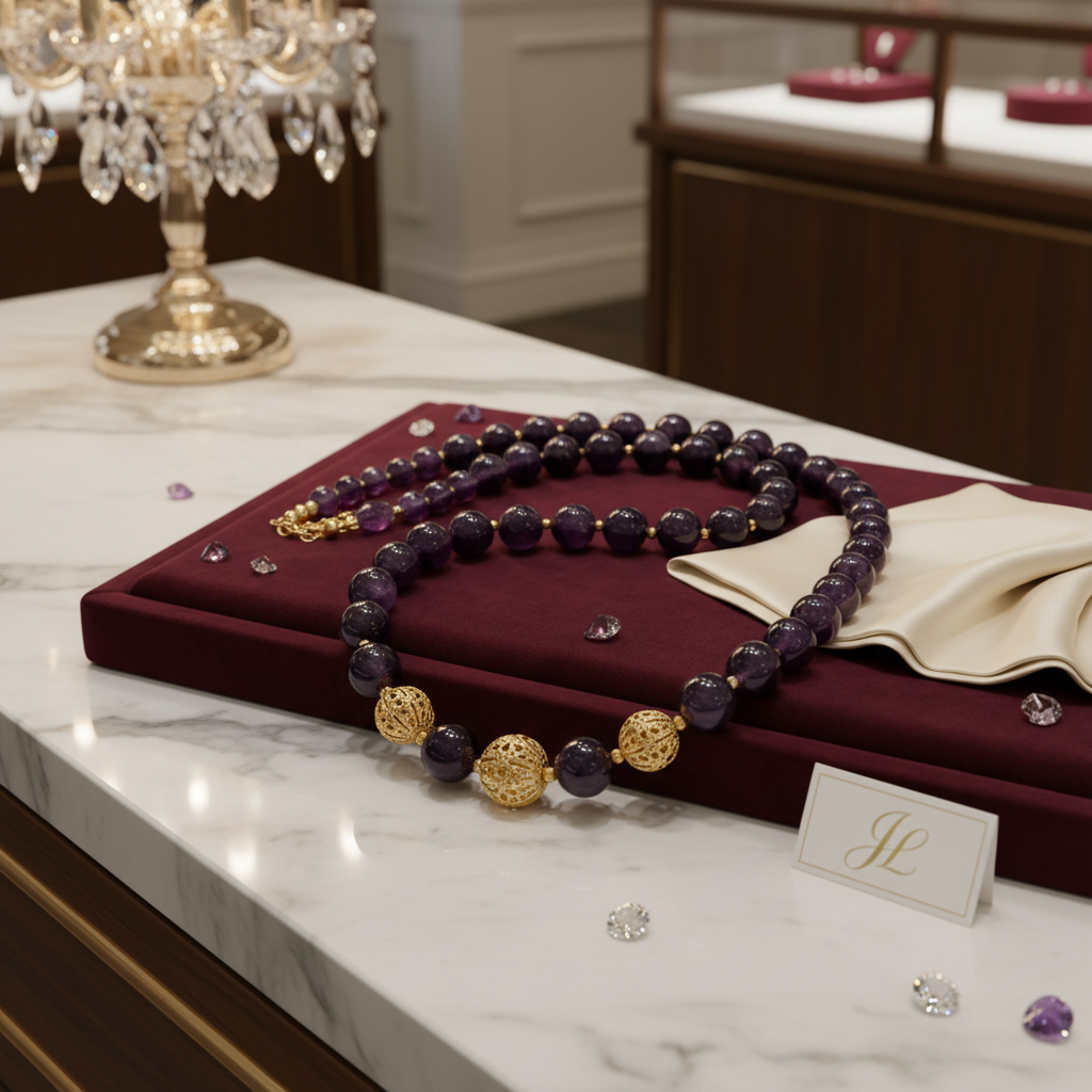 Collier Long en Améthyste