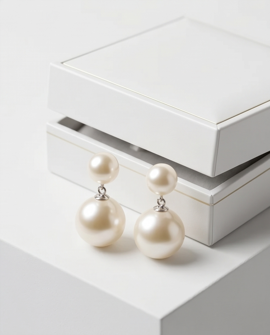 Heritage Lumineux - Boucles d’oreilles et deux perles de culture