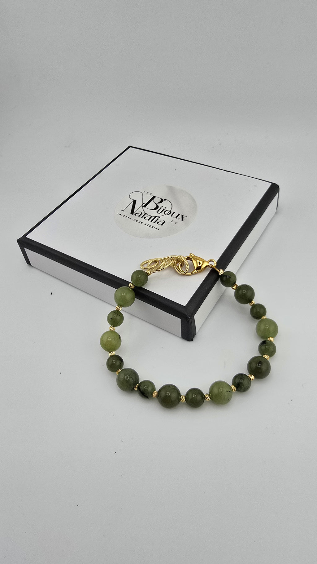 Bracelet en Agate verte