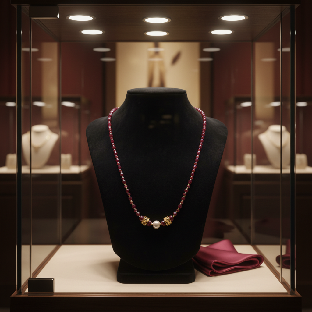 Collier avec une perle de culture centrale